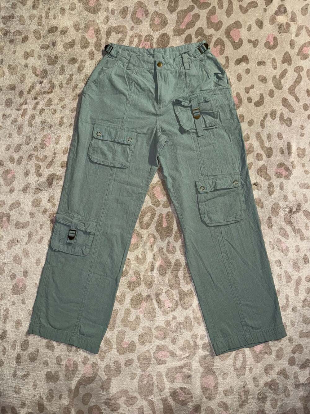 Rachel Paige Cargo Utility Pants in Sage Green